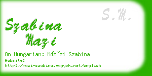 szabina mazi business card